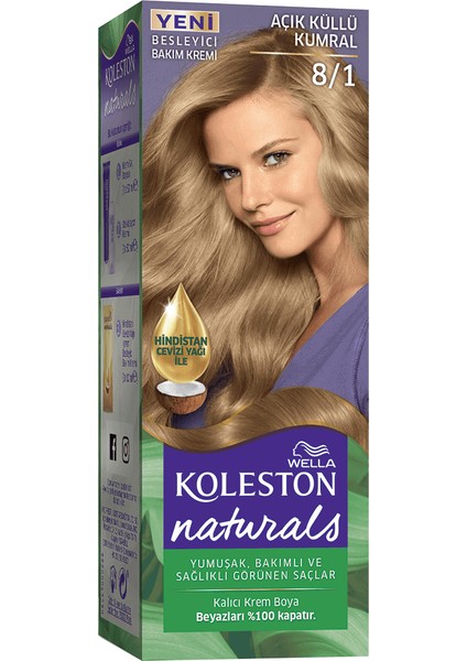 Naturals Saç Boyası Açık Küllü Kumral 8/1