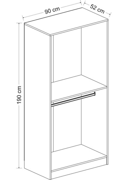 Kale 2 Kapaklı Dolap - Pera Ceviz 210 cm indirimleri