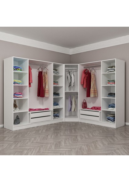 Kale 8 Kapaklı 4ç Köşe Dolap - Pera Ceviz 210 cm fiyatları