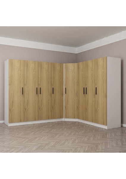 Kale 8 Kapaklı 4ç Köşe Dolap - Pera Ceviz 210 cm modelleri