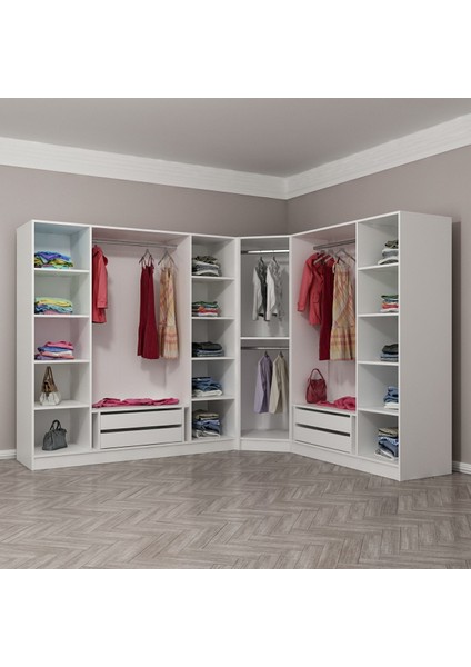 Kale 8 Kapaklı 4ç Köşe Dolap - Pera Ceviz 210 cm fırsatları