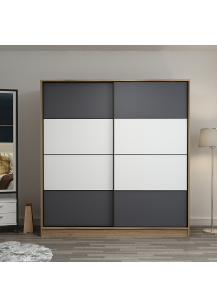 Kale 2 Kapaklı Sürgülü Dolap 180 cm - Dore/antrasit/beyaz 210 cm fiyatları