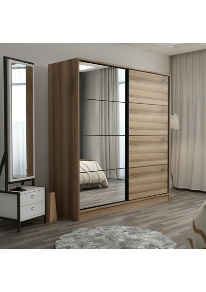 Kale 2 Kapaklı Aynalı Sürgülü Dolap 180 cm - Dore 210 cm modelleri