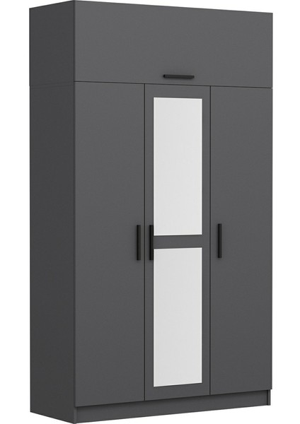 Kale 3 Kapaklı 1 Aynalı 2 Çekmeceli Dolap ve Yüklük Antrasit 190 cm fırsatları