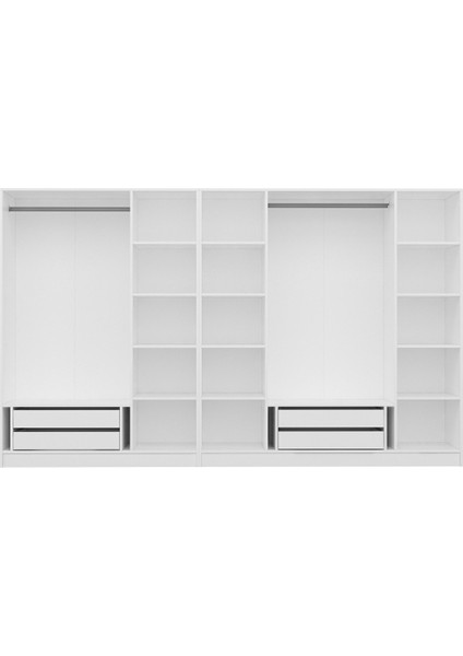 Kale 7 Mebran Kapaklı 4ç Dolap - Beyaz 210 cm fırsatları