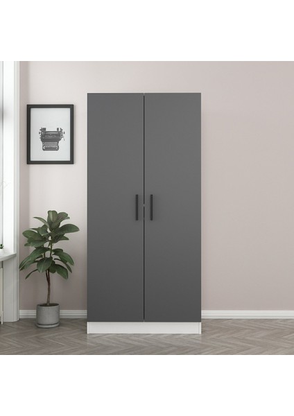 Kale 2 Kapaklı Dolap Beyaz Antrasit 190 cm fiyatları