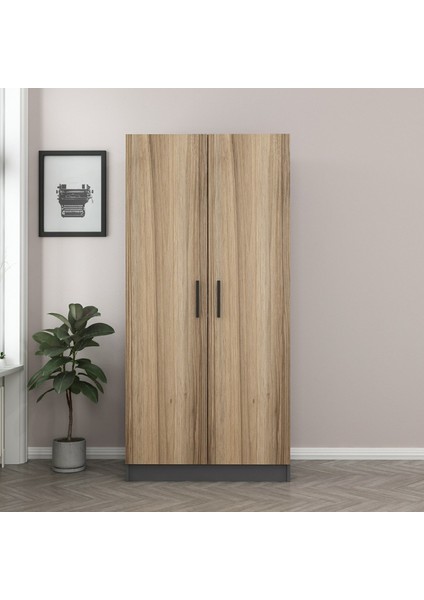 Kale 2 Kapaklı Dolap Antrasit Dore 190 cm fiyatları