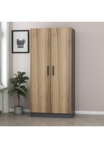Kale 2 Kapaklı Dolap Antrasit Dore 190 cm modelleri