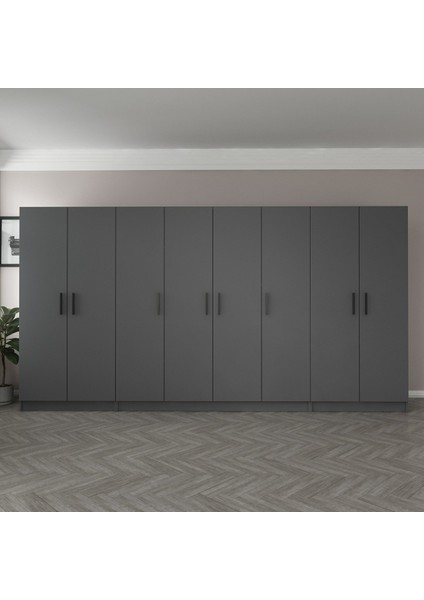 Kale 8 Kapaklı 2 Çekmeceli Dolap Antrasit 210 cm fiyatları