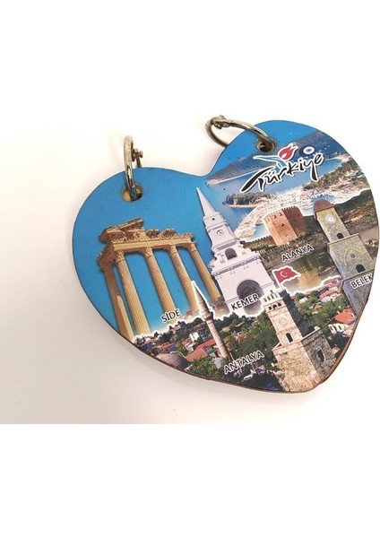 Kalpli Anı Hatıra Günlük Sevgilidefteri Sert Kapaklı Sarı Yapraklı Antalya Görselli 30 Yaprak