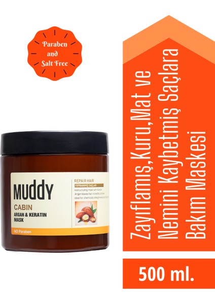 Argan & Keratin Saç Bakım Maskesi 500 ml