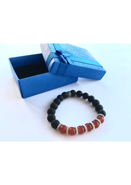 % 100 Akik ve Lav Taşı Doğal Taş Bileklik fiyatları