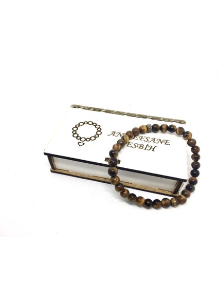 6mm Ölçü Kaplan Gözü Doğaltaş Bileklik