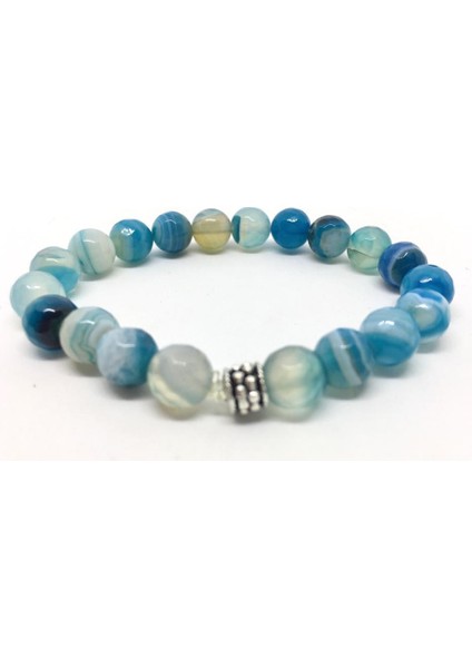 % 100 Mavi Akik (Okyanus) Doğaltaş Bileklik fiyatları