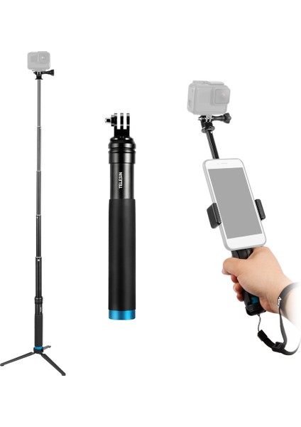 Telesın Elde Taşınabilir Uzatılabilir Selfie Çubuğu (Yurt Dışından)