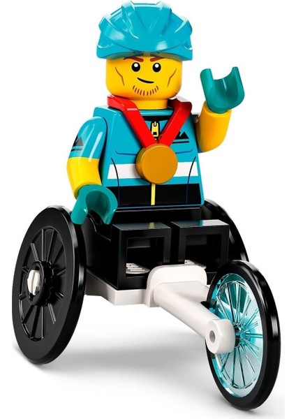 71032-12 Mini Figür Seri 22 Wheelchair Racer (Kapalı Paket 1 Adet Minifigür)