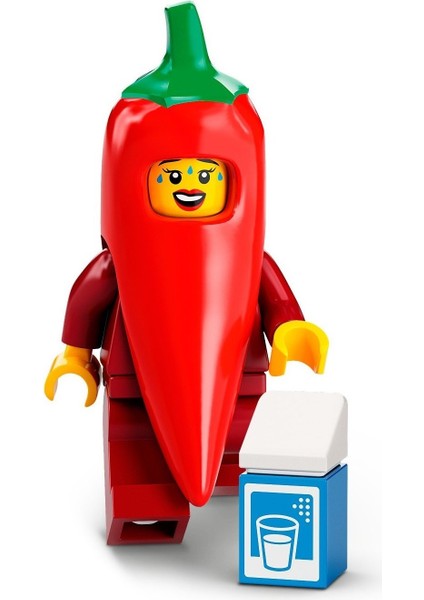 71032-2 Mini Figür Seri 22 Chili Costume Fan (Kapalı Paket 1 Adet Minifigür)