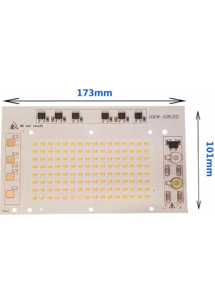 220 Volt 100 Watt SMD 2835 Ledli Hazır Projektör Ledi Gün Işığı Hazır Projektör PCB