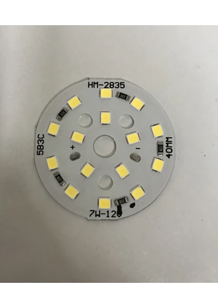 Hazar Led 12 Volt 7 Watt SMD 5630 Ledli Hazır Led Modül 40 MM Beyaz (3 Adet)