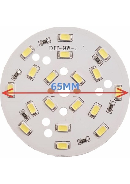 12 Volt 9 Watt SMD 5630 Ledli Hazır Led Modül 65 MM Beyaz (3 Adet)