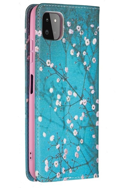 Samsung Galaxy A22 5g Için Desen Baskı Pu Deri Telefon Kılıfı (Yurt Dışından) modelleri