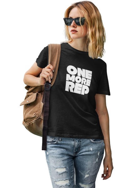 One More Rep Baskılı Kadın T-Shirt