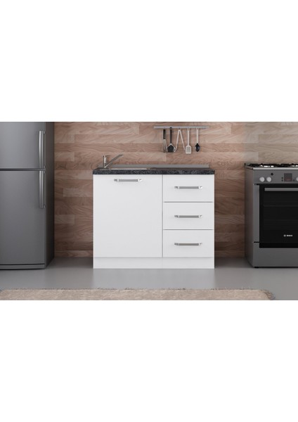 105 cm Mutfak Dolabı Beyaz 105-B1-ALT Modül