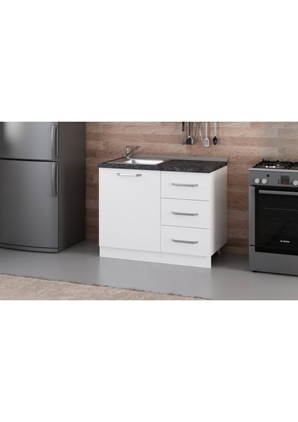 105 cm Mutfak Dolabı Beyaz 105-B1-ALT Modül fiyatları