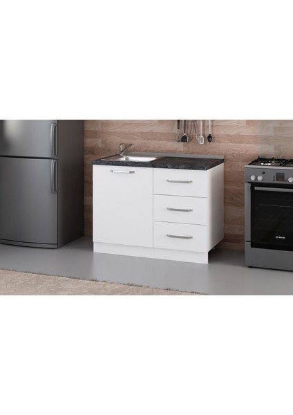110 cm Mutfak Dolabı Beyaz 110-B1-ALT Modül