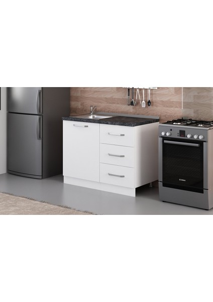 110 cm Mutfak Dolabı Beyaz 110-B1-ALT Modül