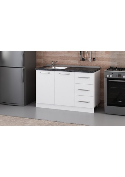 130 cm Mutfak Dolabı Beyaz 130-B2-ALT Modül fiyatları