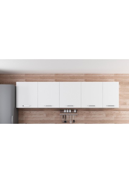 285 cm Mutfak Dolabı Beyaz 285-B2-ÜST Modül