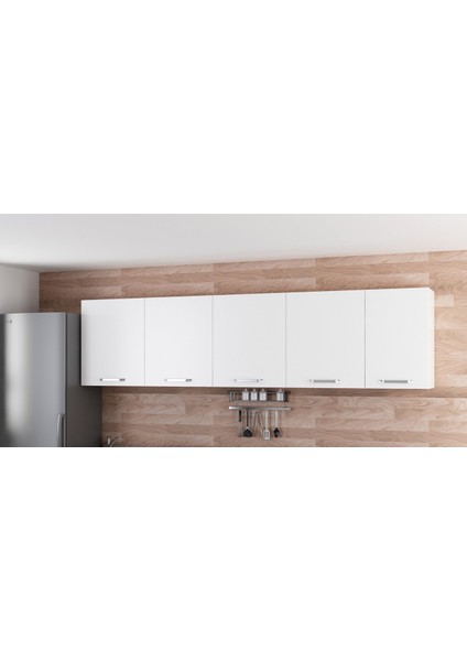 285 cm Mutfak Dolabı Beyaz 285-B2-ÜST Modül