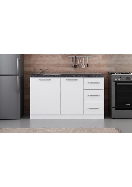 145 cm Mutfak Dolabı Beyaz 145-B1-ALT Modül
