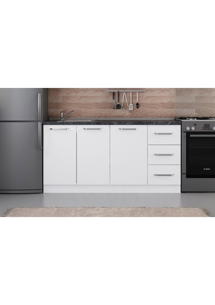 165 cm Mutfak Dolabı Beyaz 165-B1-ALT Modül
