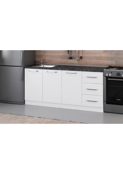 180 cm Mutfak Dolabı Beyaz 180-B2-ALT Modül