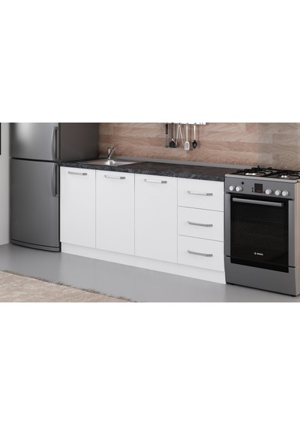 180 cm Mutfak Dolabı Beyaz 180-B2-ALT Modül