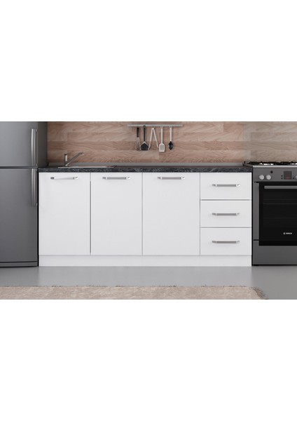 185 cm Mutfak Dolabı Beyaz 185-B1-ALT Modül