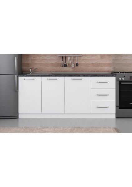 190 cm Mutfak Dolabı Beyaz 190-B1-ALT Modül