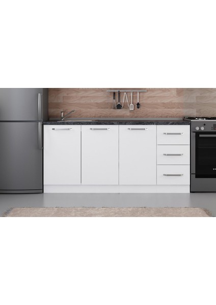 175 cm Mutfak Dolabı Beyaz 175-B1 -Alt Modül