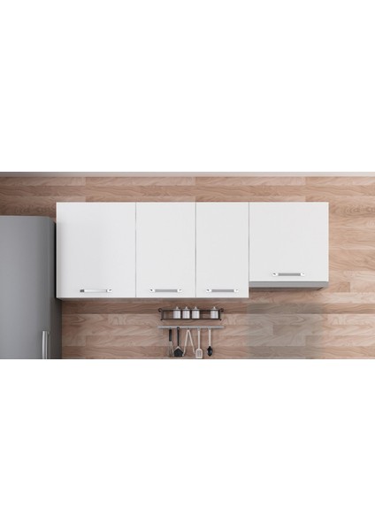 205 cm Mutfak Dolabı Beyaz 205-B4-ÜST Modül