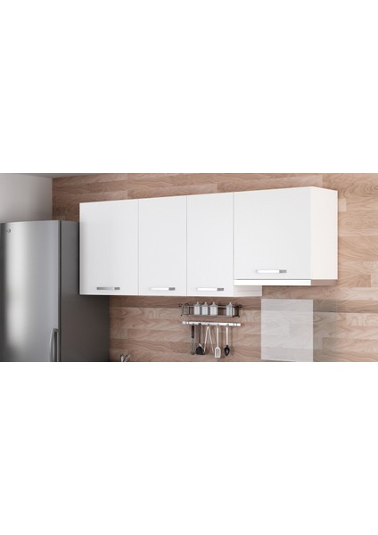 205 cm Mutfak Dolabı Beyaz 205-B4-ÜST Modül
