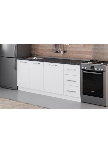 195 cm Mutfak Dolabı Beyaz 195-B1 -Alt Modül