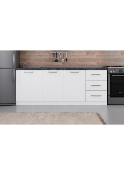 210 cm Mutfak Dolabı Beyaz 210-B1-ALT Modül