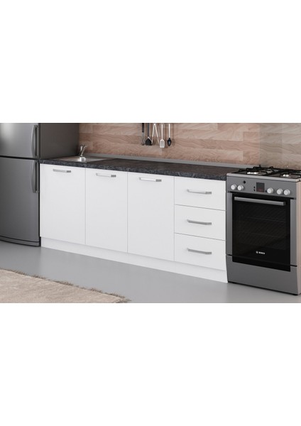 210 cm Mutfak Dolabı Beyaz 210-B1-ALT Modül