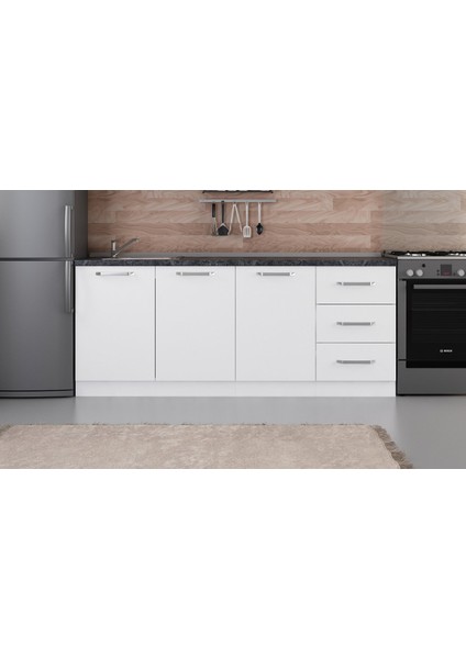 200 cm Mutfak Dolabı Beyaz 200-B2-ALT Modül