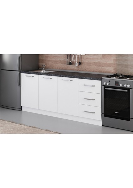 200 cm Mutfak Dolabı Beyaz 200-B2-ALT Modül