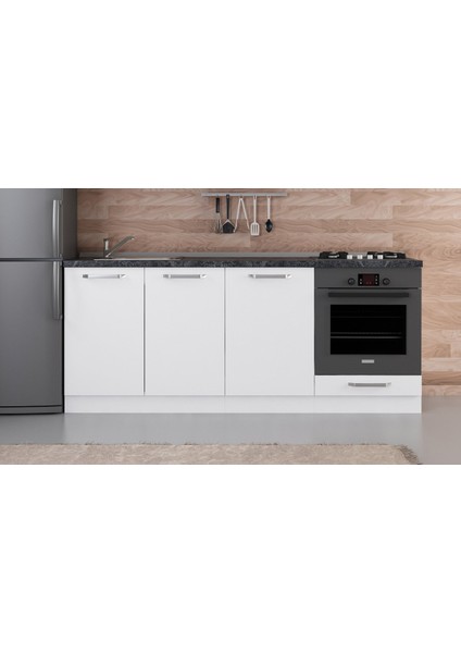 200 cm Mutfak Dolabı Beyaz 200-B6-ALT Modül