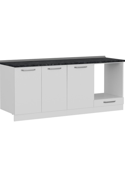 200 cm Mutfak Dolabı Beyaz 200-B6-ALT Modül