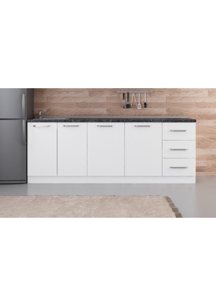225 cm Mutfak Dolabı Beyaz 225-B1-ALT Modül